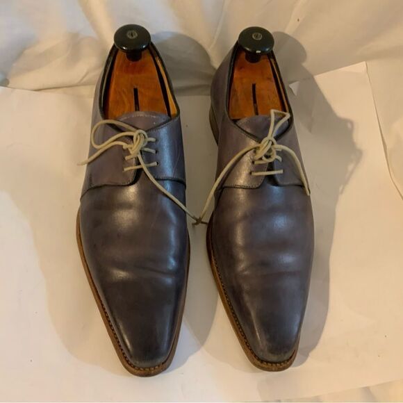 Carlos Santos Mens Dress Shoes 9 Distressed purple Leather main image 5